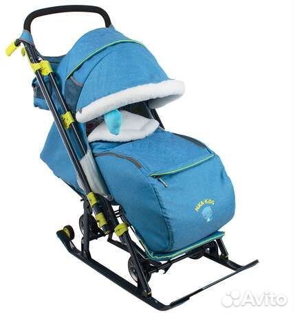 Cанки-коляска Nika Детям 7-3 В джинсовом стилЕ