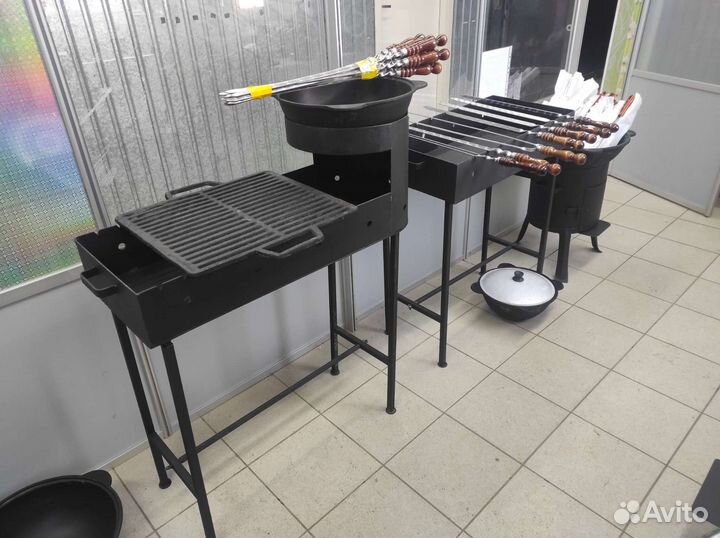 Мангал с шампурами в прокат, аренду. Доставка