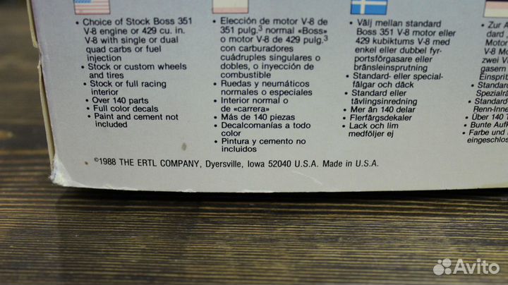 Сборная модель 1/25 Ford Mustang Boss 351