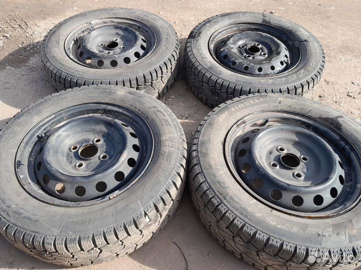 Колеса в сборе шипы R 14*100