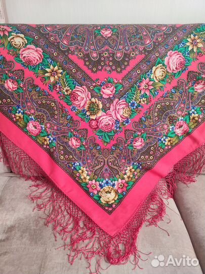 Павловопосадский платок шаль Остановись, мгновенье