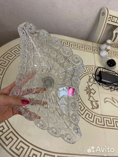 Ваза конфетница хрустальная