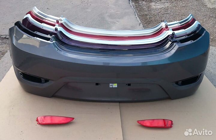 Бампер задний Хендай Солярис (с 2011) хэтчбек в цв