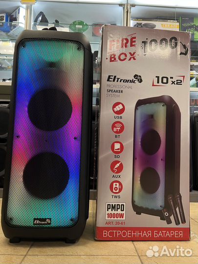 Колонка мощная караоке ElTronic 20-61 FireBox 1000