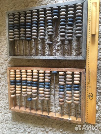 Счеты деревянные бухгалтерские СССР за 2 шт