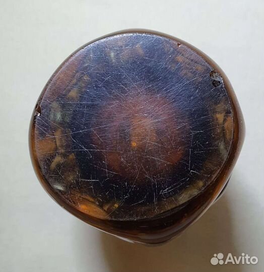 Ваза медовое стекло. Чехословакия