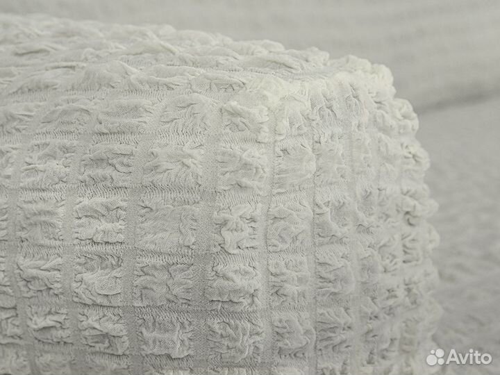 Чехол на угловой диван с выступом справа, Кремовый