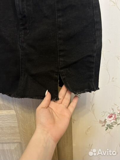 Джинсовая юбка bershka