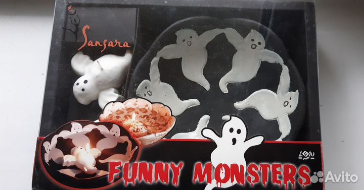 Подсвечник со свечами Хеллоуин