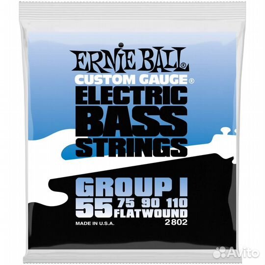 Струны для бас-гитары Ernie Ball 2802 Flatwound Ba