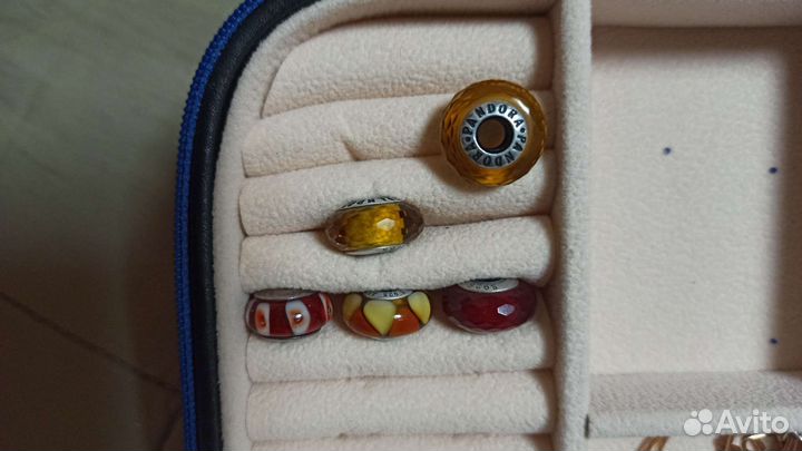 Браслет шармы муранки серебро