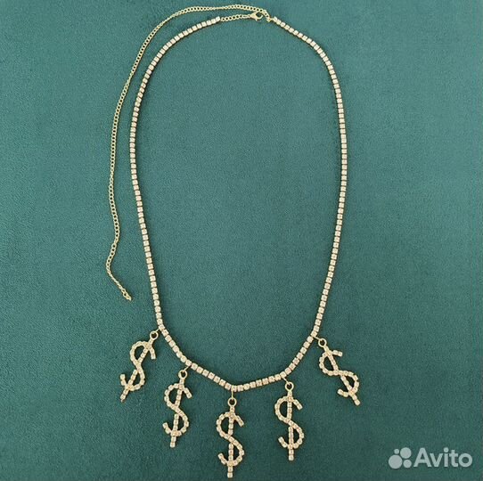Цепочка на талию доллары серебро/золото