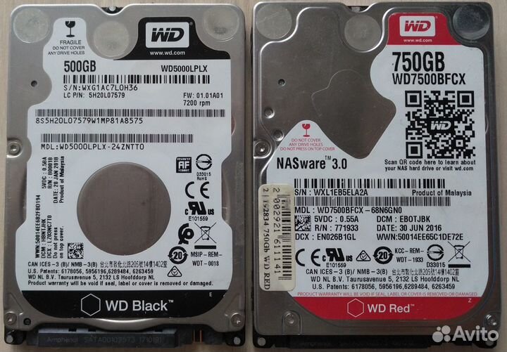 Лом - WD WD5000lplx WD7500bfcx