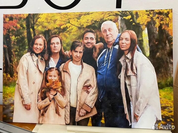 Печать на холсте под живопись /портрет по фото