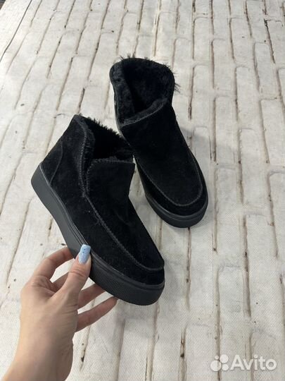 Угги черные ботинки