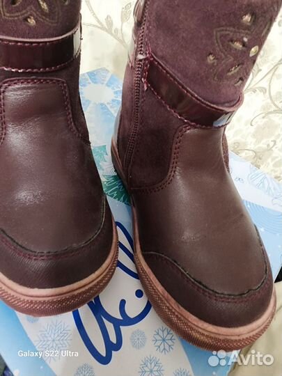 Дутики, ботинки для девочки зимние kapika 25 и 26