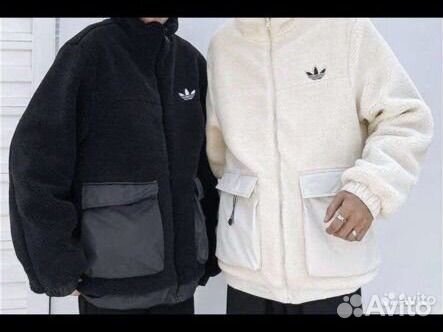 Куртка adidas двухсторонняя барашка