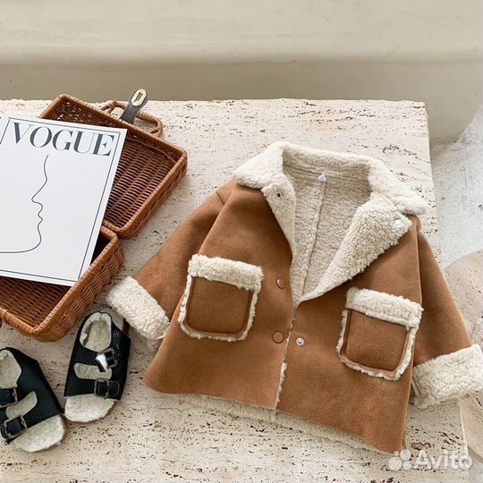 Пальто дубленка детская