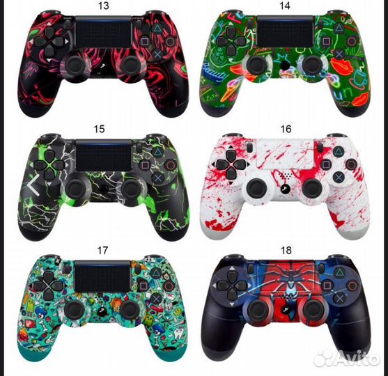 Геймпад ps4 с логотипом и принтом