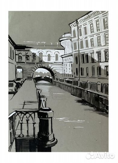 Графика, набережная Зимней канавки