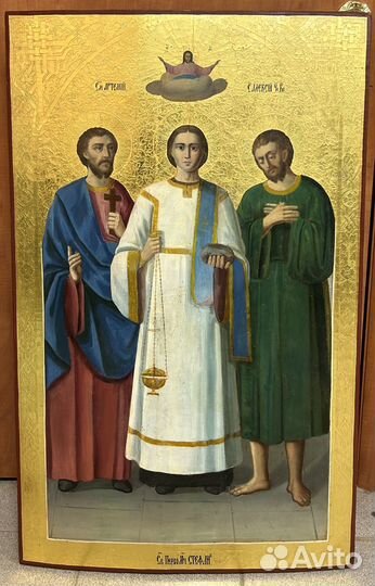 Храмовая Икона Святые Артемий, Стефан и Алексий
