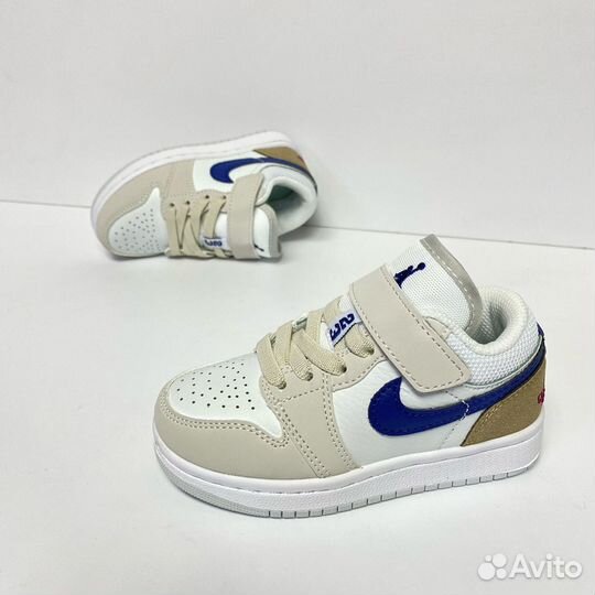 Кроссовки nike air jordan 1 детские на липучках