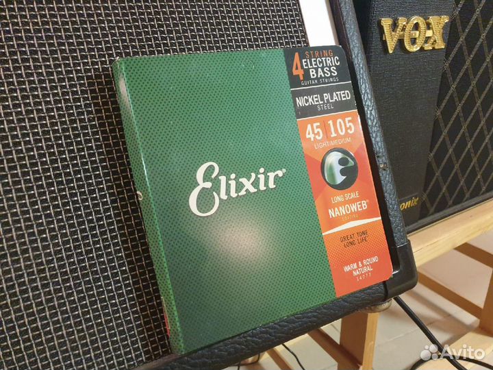 Струны для бас гитары Elixir и Daddario