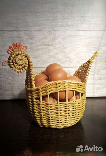 Корзина плетеная курочка
