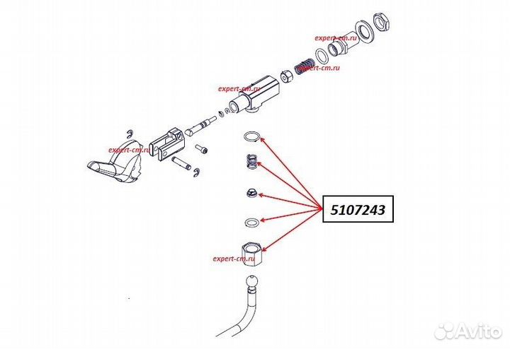 Ремкомплект крана пар-вода 3/8
