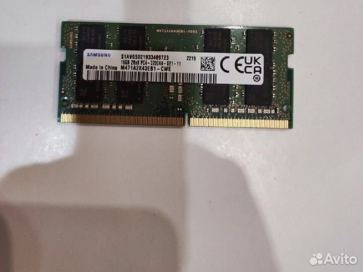 Оперативная память ddr4 16gb sodimm 3200, samsung