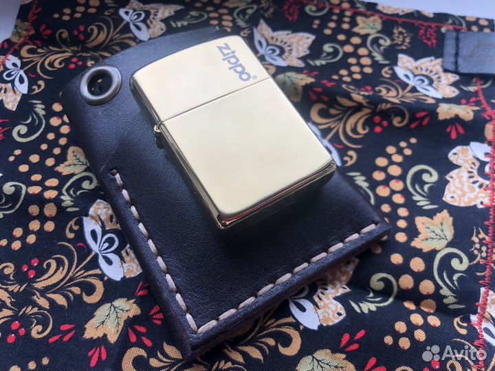 Чехол для Zippo 3 в 1 (Зиппо) кожаный