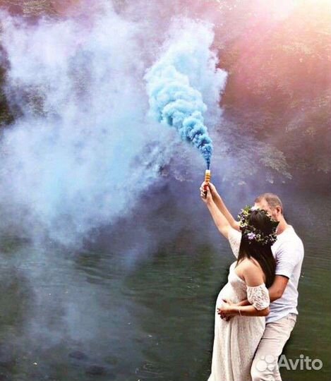 Цветной дым для фото, гендер пати