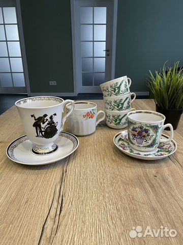 Фарфор. Фарфоровые чайный пары и кружки СССР