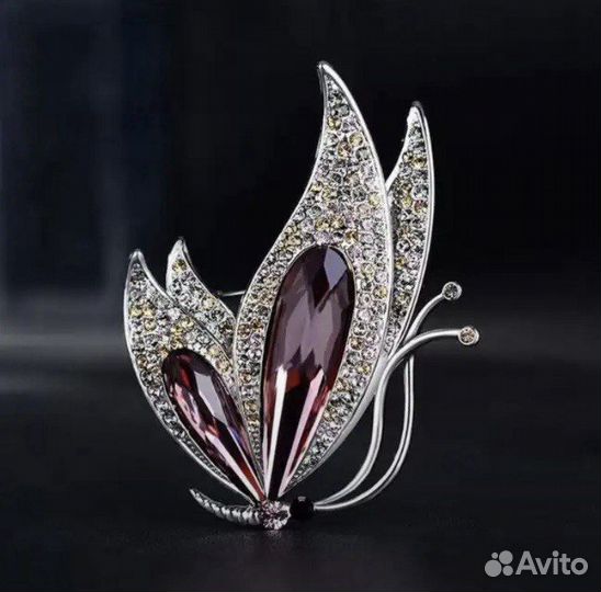 Брошь бабочка ретро