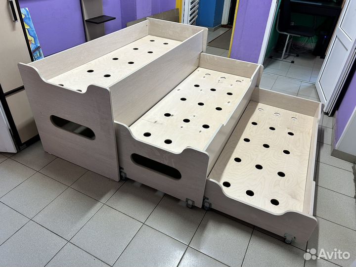 Кровать раздвижная 3 в 1 для детей до 7 лет