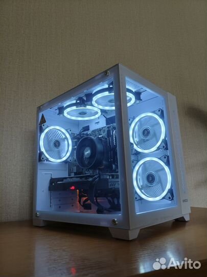 Компьютер аквариум Ryzen 5 Ssd + 1tb Window 10 Pro