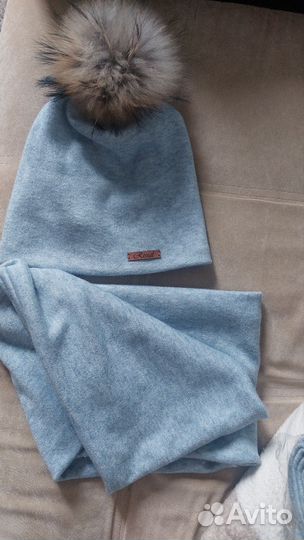 Комплект шапка и снуд женский