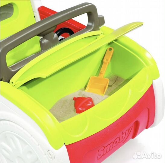 Игровой комплекс Машинка с горкой и песочницей