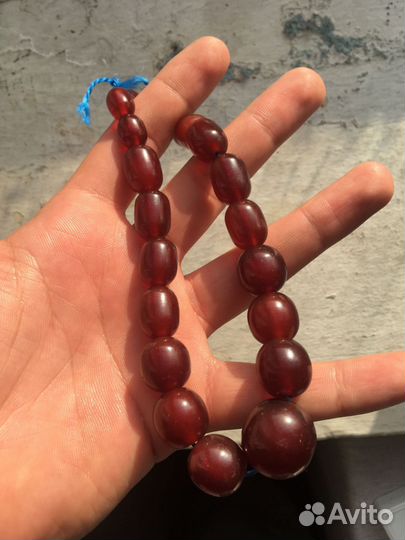 Бусы янтарь