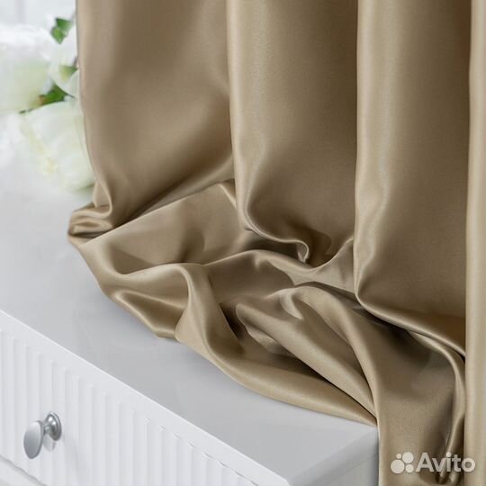 Шторы Адора английское золото новые пошив