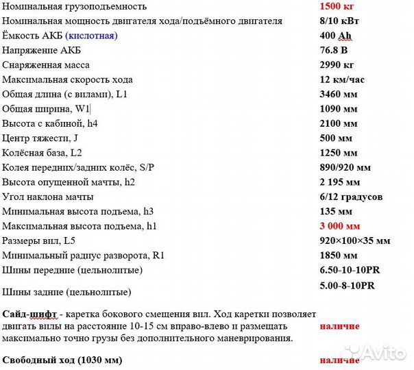 Вилочный погрузчик Zoomlion FB15, 2022