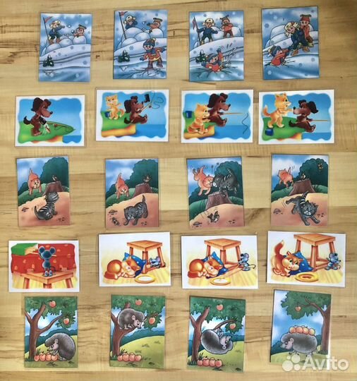 Кумон, Развивающие карточки, тетради