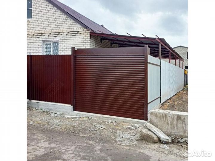 Ворота Роллетные Въездные С калиткой