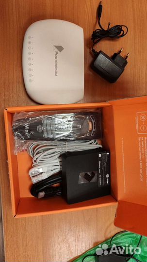 Комплект Тв приставка ростелеком +Wi-Fi роутер