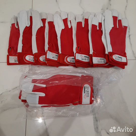 Перчатки рабочие кожаные