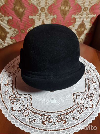 Шляпа фетровая женская черная