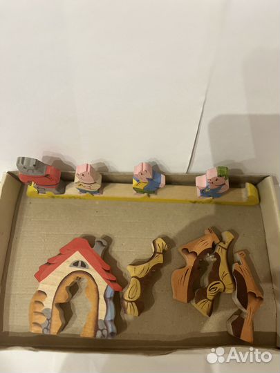 Сказки дерева 3 поросенка игра-пазл