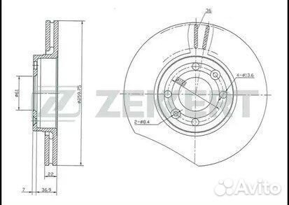 Тормозной диск передний Renault Master 97-10
