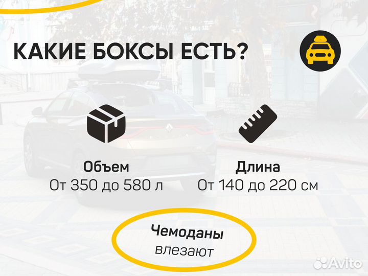 Аренда автобокса на крышу авто C договором