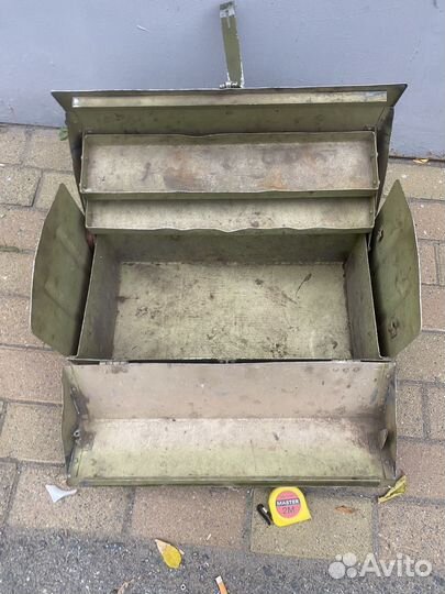 Ящик металлический,прочный Ретро-военная тематика